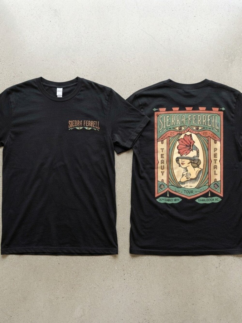 Sierra Ferrell Heavy Petal Tour Band Black T-Shirt S-4XL